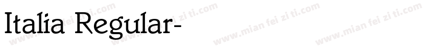 Italia Regular字体转换